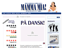 Tablet Screenshot of mammamiathemusical.dk